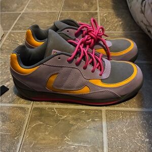Stylish Purple, Gray and Yellow RBK Sneakers